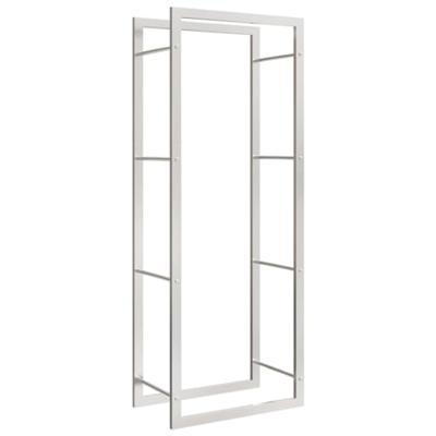 VidaXL Haardhoutrek 50x28x132 cm roestvrij staal