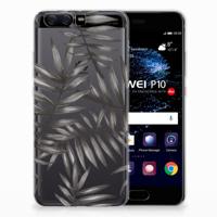 Huawei P10 | TPU Case | Leaves Grey - thumbnail