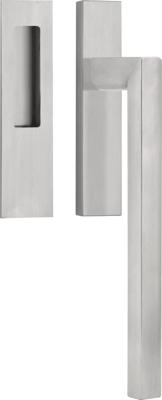 Formani Piet Boon TWO PB231Y massieve set hefschuifdeurbeslag incl. cilindergat PC69 - mat RVS