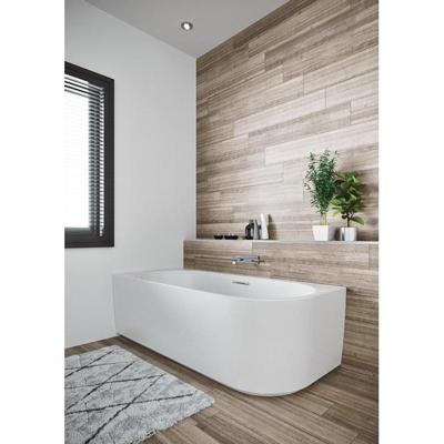Ligbad Halfvrijstaand Riho Desire Corner Rechts 170x77x60 Acryl Mat Wit