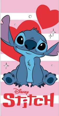 Stitch strandlaken love 70 x 140 cm Katoen Stitch strandlaken love 70 x 140 cm Katoen