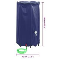 VidaXL Watertank met kraan opvouwbaar 380 l pvc - thumbnail