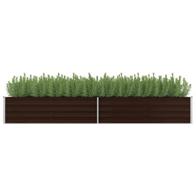Plantenbak verhoogd 320x80x45 cm gegalvaniseerd staal bruin