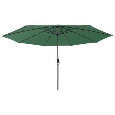 Parasol met LED-verlichting 400 cm groen Parasol met LED-verlichting 400 cm groen