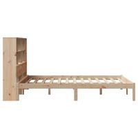 Bed met boekenkast zonder matras massief grenenhout 160x200 cm - thumbnail