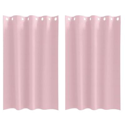 VidaXL Zwart-out gordijnen met ringen 2 pcs babyroze 175 x 140 cm