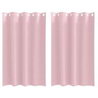 VidaXL Zwart-out gordijnen met ringen 2 pcs babyroze 175 x 140 cm - thumbnail