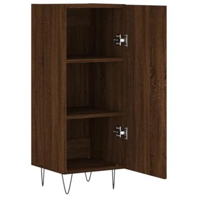 Dressoir 34,5x34x90 cm bewerkt hout bruineikenkleurig Dressoir 34,5x34x90 cm bewerkt hout bruineikenkleurig