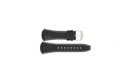 Horlogeband Swiss Military Hanowa 06-4091 / 06-4091-04-002 Leder Zwart 22mm