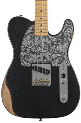 Fender Brad Paisley Esquire MN Black Sparkle elektrische gitaar met deluxe gigbag