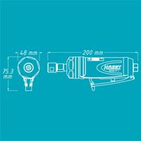 HAZET Slijpmachine · recht 9032P-1 · Lengte: 200 mm - thumbnail