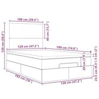 Ottoman bed met matrassen en LED's 120x190cm fluweel - thumbnail