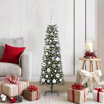 VidaXL Kunstkerstboom met 150 led groen 120 cm pvc en plastic en staal