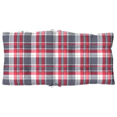 Stoelkussens 6 st lage rug ruitpatroon oxford stof rood