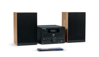 Microsysteem - THOMSON - Bluetooth - Radio - CD - MP3 - USB - DAB - Hout en zwart