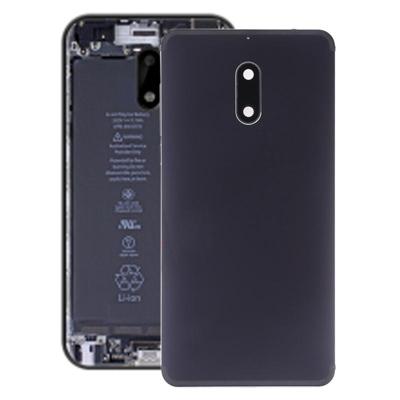 Batterij terug te dekken met camera lens & kant toetsen voor Nokia 6 (zwart)