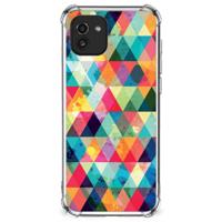 Samsung Galaxy A03 Doorzichtige Silicone Hoesje Geruit - thumbnail