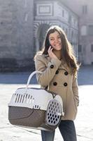 Bama Pet Transportbox 52x33x34 cm Taupe/Wit - thumbnail