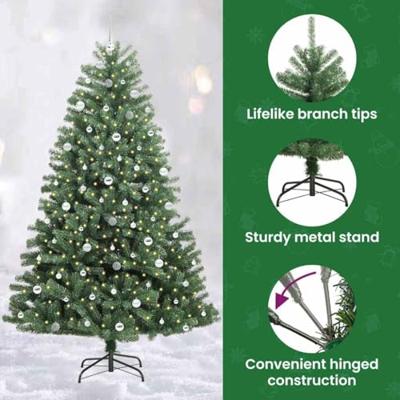 VidaXL Kunstmatige inklapbare kerstboom groen 240 cm pvc en metaal