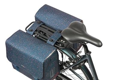 BASIL Dubbele fietstas flair mik 35 liter 15 x 35 x 31 cm (2x) - navy