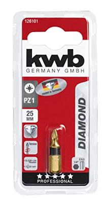 Bit Diamond 25 mm pozidrive Nr. 1 kaart KWB - Kwb Bit Diamond 25 mm pozidrive Nr. 1 kaart KWB - Kwb