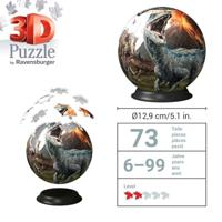 Ravensburger - puzzelbal jurassic world 72st. - thumbnail