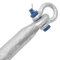 VidaXL Anker inklapbaar 10 kg thermisch verzinkt gietijzer zilver - thumbnail