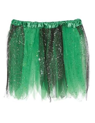 Glitter Tutu Groen/Zwart Kind