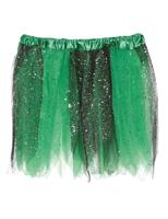 Glitter Tutu Groen/Zwart Kind - thumbnail