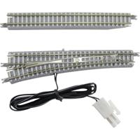 Z Rokuhan rails (met ballastbed) 7297055 Wissel, Elektrisch, Links 110 mm 13 ° 490 mm 1 stuk(s) - thumbnail