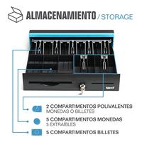 Kassa lade iggual IRON-30B Zwart Zwart/Blauw - thumbnail