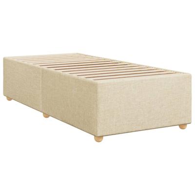 Boxspring met matras stof crèmekleurig 120x200 cm