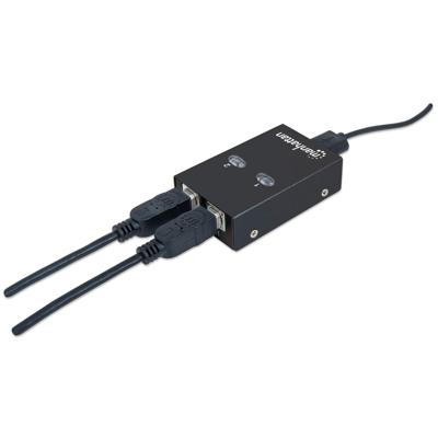 Manhattan 162005 2 poorten USB 2.0-schakelaar Zwart