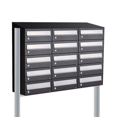 Allux Hive Set 3-Breed, 5-Hoog Met Dak Op Statief Zwart - 40030070_3x5ds