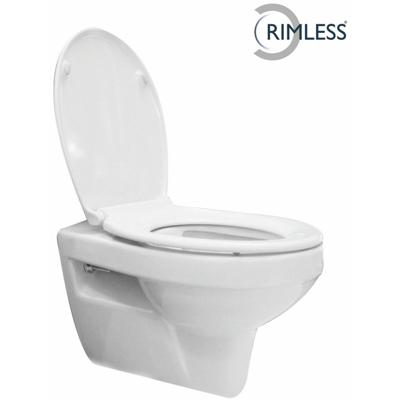 Xellanz Trevi Wandcloset Rimless met Ultimo 3.0 Toiletzitting - Softclose en Quick Release - Glans Wit