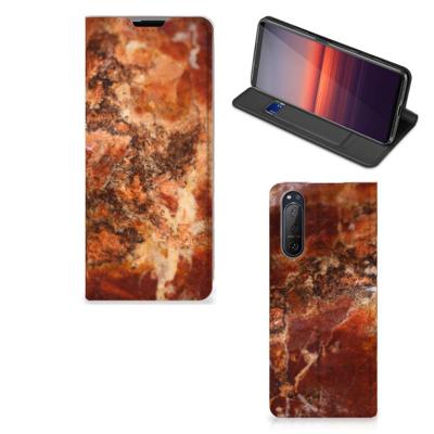 Sony Xperia 5 II | Standcase | Marmer Bruin Sony Xperia 5 II | Standcase | Marmer Bruin