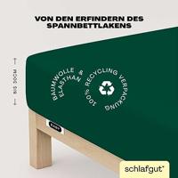 Schlafgut Schlafgut EASY Jersey Elasthan Hoeslaken M - 120x200 - 130x220 690 Green Deep - thumbnail