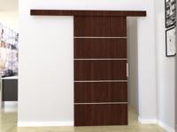 Schuifdeur CLOVIS 86 cm wengue - thumbnail