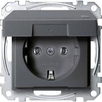 Merten MEG2314-0414 Wandcontactdoos System M Antraciet 1 stuk(s) - thumbnail