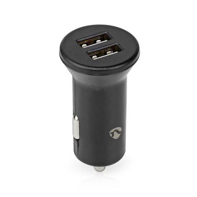 Auto-oplader | 4,8 A | 2 uitgangen | USB-A | Zwart