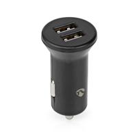 Auto-oplader | 4,8 A | 2 uitgangen | USB-A | Zwart - thumbnail