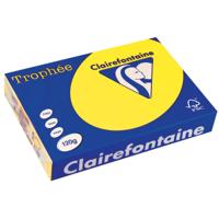 Clairefontaine Trophée Intens, gekleurd papier, A4, 120 g, 250 vel, zonnegeel - thumbnail