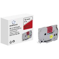 Labeltape Renkforce RF-LT-BTZe431 Compatibel vervangt Brother TZe-431 12 mm Tapekleur: Rood Tekstkleur: Zwart 8 m - thumbnail