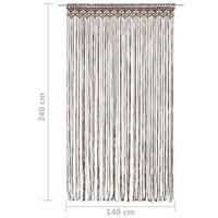 Gordijn macram 140x240 cm katoen taupe - thumbnail