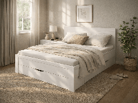 Bed RIGA 160x200 cm wit met lades - thumbnail