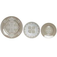 Serviesset Home ESPRIT Blauw Wit Beige Porselein 18 Onderdelen 27 x 27 x 2 cm - thumbnail