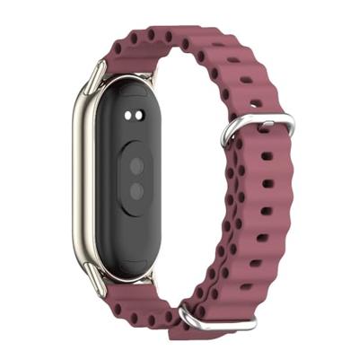 Ocean siliconen bandje - Wijnrood - Xiaomi Smart Band 8 & 9 Ocean siliconen bandje - Wijnrood - Xiaomi Smart Band 8 & 9