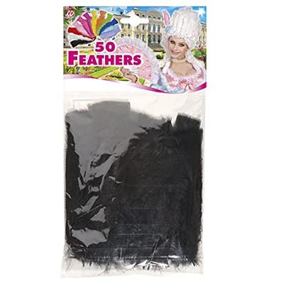 Zakje met 50 veertjes zwart