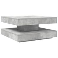 Salontafel 360 graden draaibaar 70x70x34,5 cm betongrijs - thumbnail