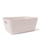 HEMA Mand 40x20cm vilt beige - thumbnail